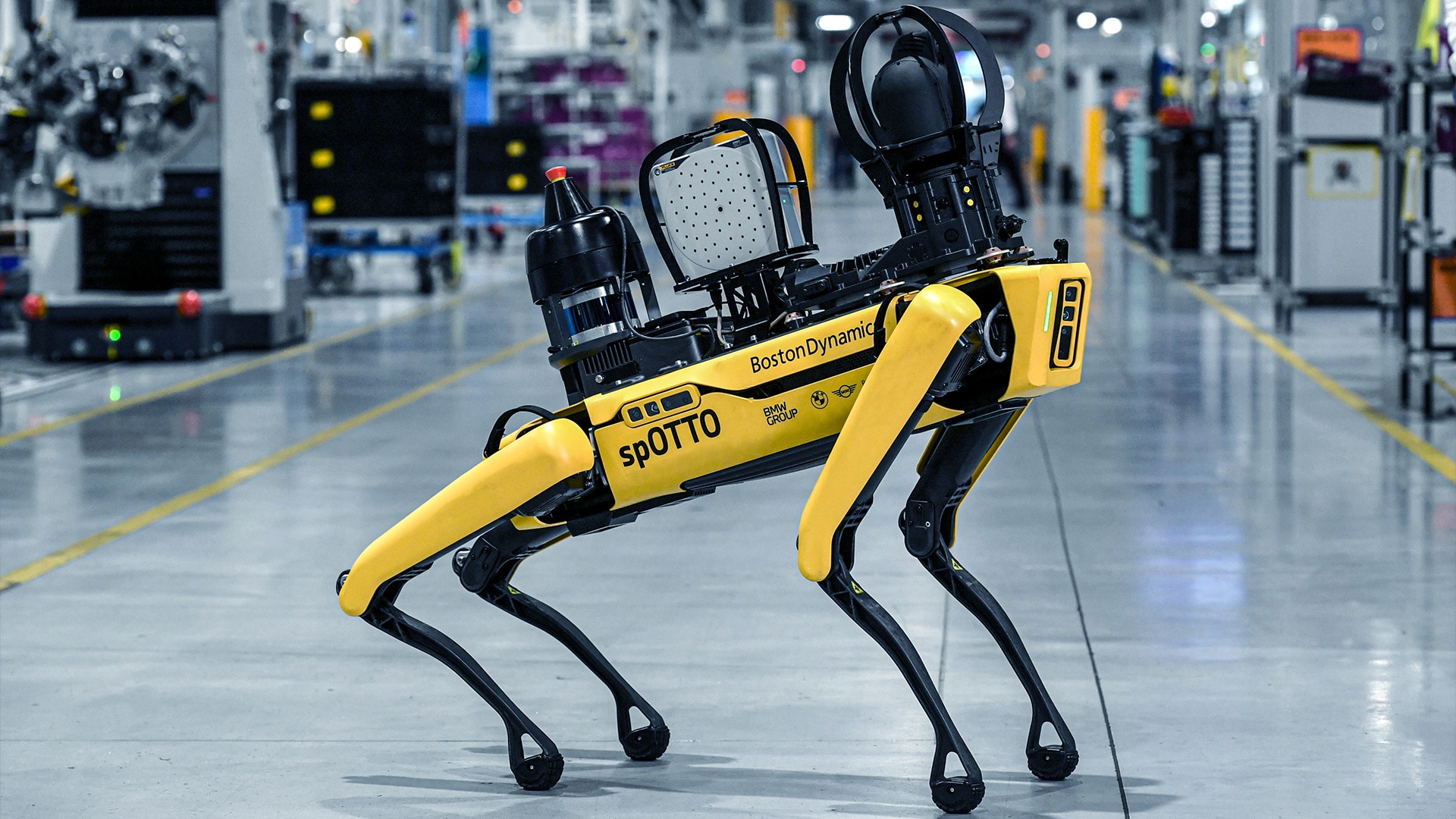 Robot dog scans and monitors manufacturing equipment