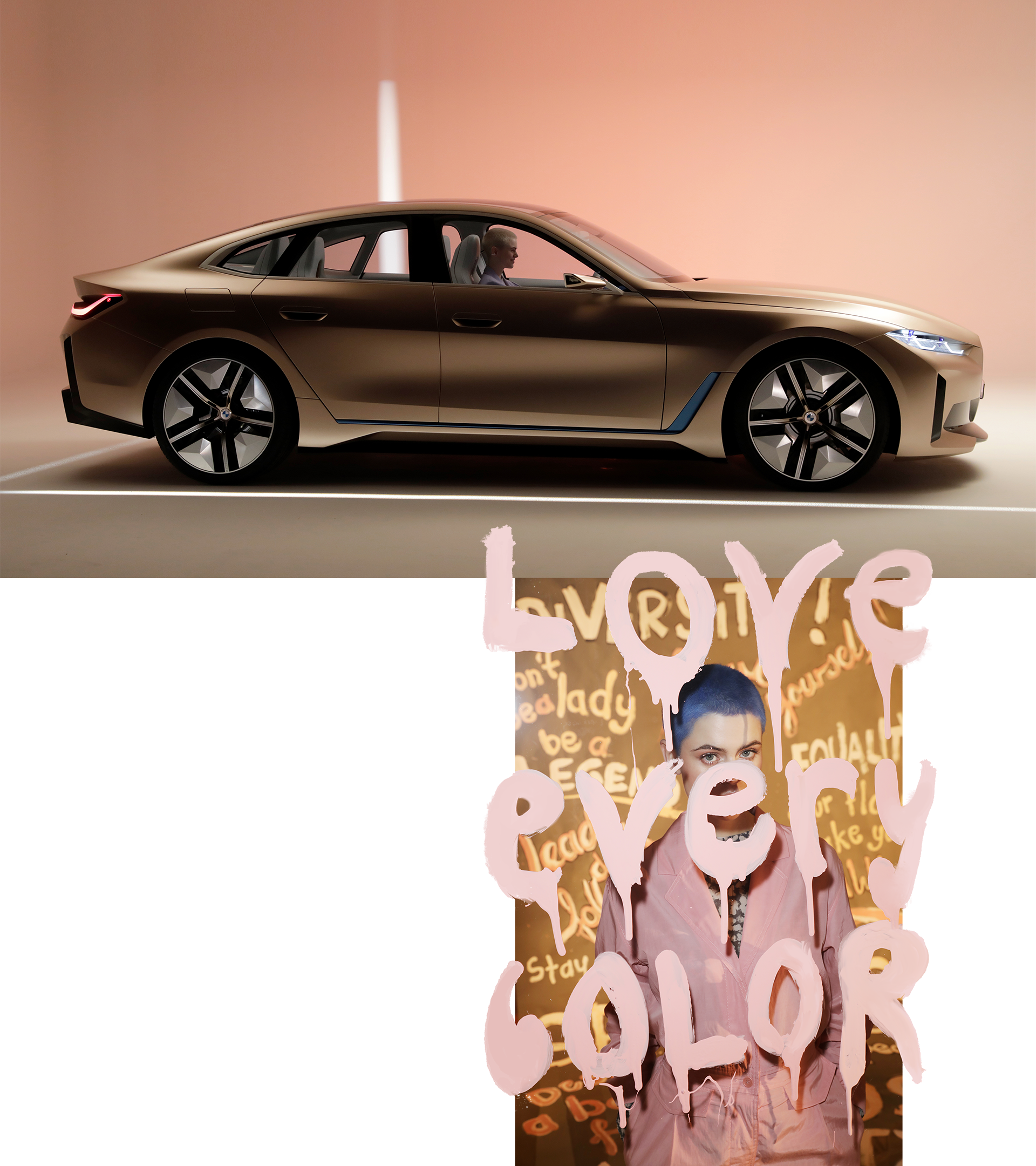 Model Cajsa Wessberg BMW Concept i4